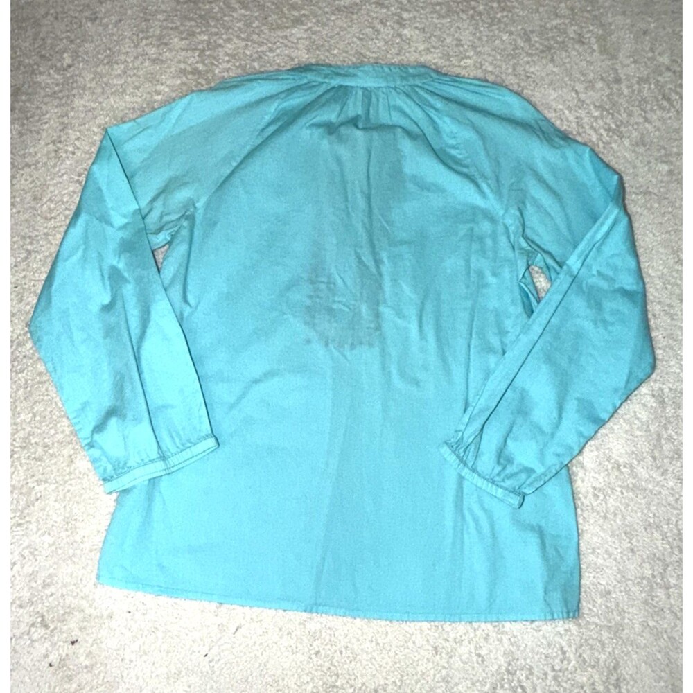 Lilly Pulitzer Top Blouse Embroidered Size S Lightweight Tunic Blue Elsa Cotton - Picture 9 of 10